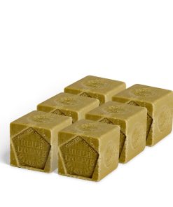 Cubes de Savon de Marseille OLIVE – Lot 6x500g – Sans emballage – COSMOS NATURAL