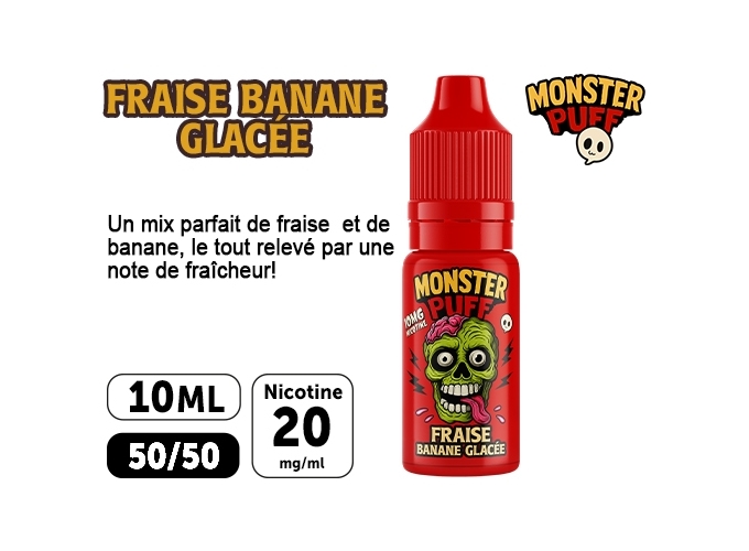 E-LIQUIDE MONSTER FRAISE BANANE ICE 20 MG – Image 2