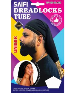 saifi dreadlocks braids cap TUBE Black OPEN SF 016